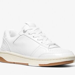 Michael Kors Optic White Rebel Leather Sneakers